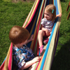 toddlers in a hammock