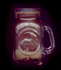 3oz rootbeer candle in mini-mug - poured 12/10/03