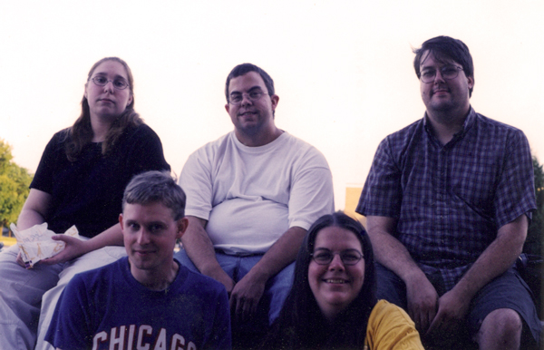 Kathy and Kris, Kris, Diana and Aaron at fireworks