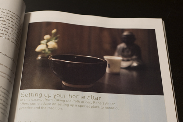 Zen altar photo in print