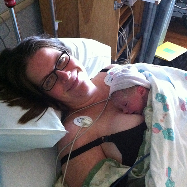 Mommy and Connor in recovery