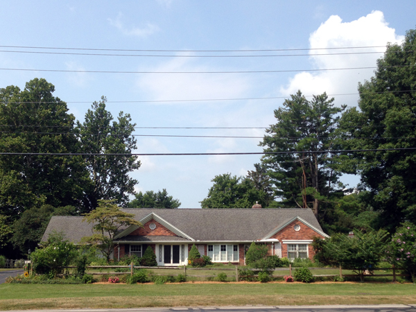 our house, in the middle of our street