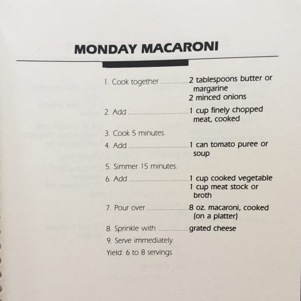 Monday Macaroni recipe