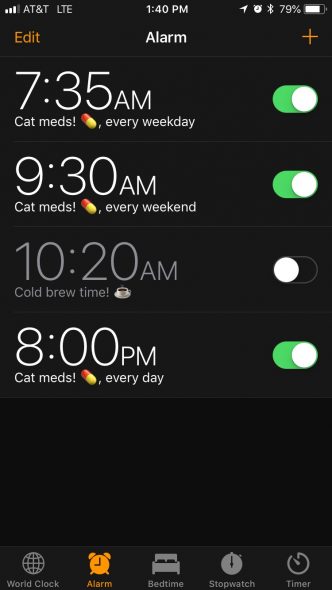 Cat med reminders