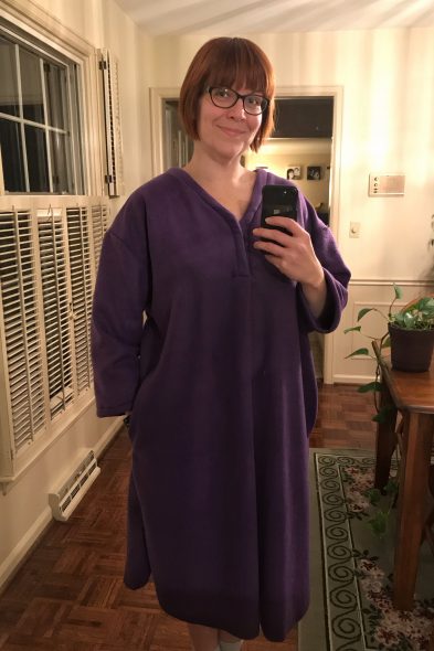 Purple fleece nightshirt!